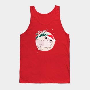 Blizzard Leopard Gecko, Christmas Edition! Feelin Jolly! Green BG Tank Top